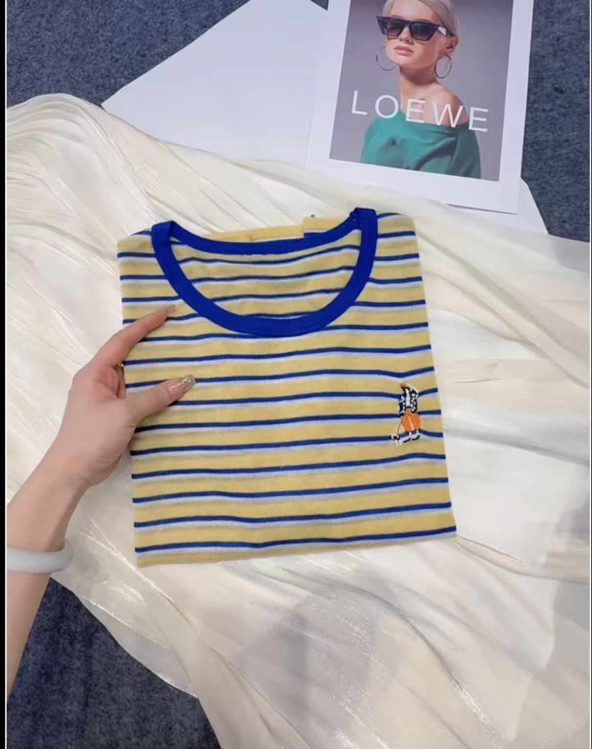 【赠运费补贴】拼色条纹百搭时尚253黄条