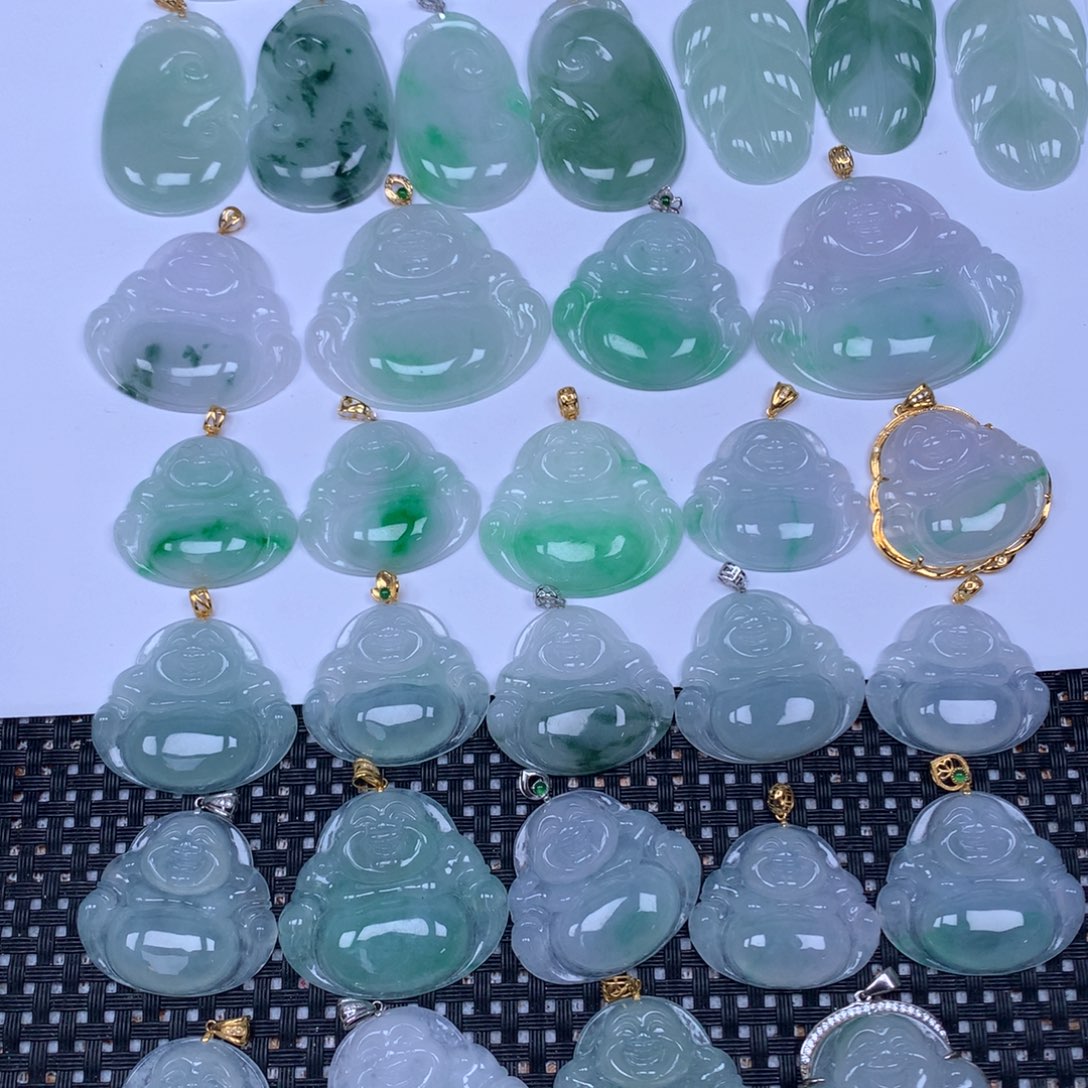 颈饰未镶嵌翡翠天然翡翠
