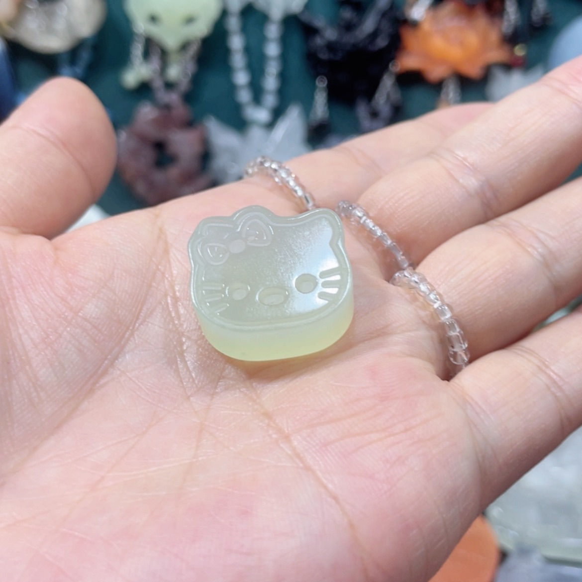 【闪购商品】未镶嵌岫玉颈饰34项链