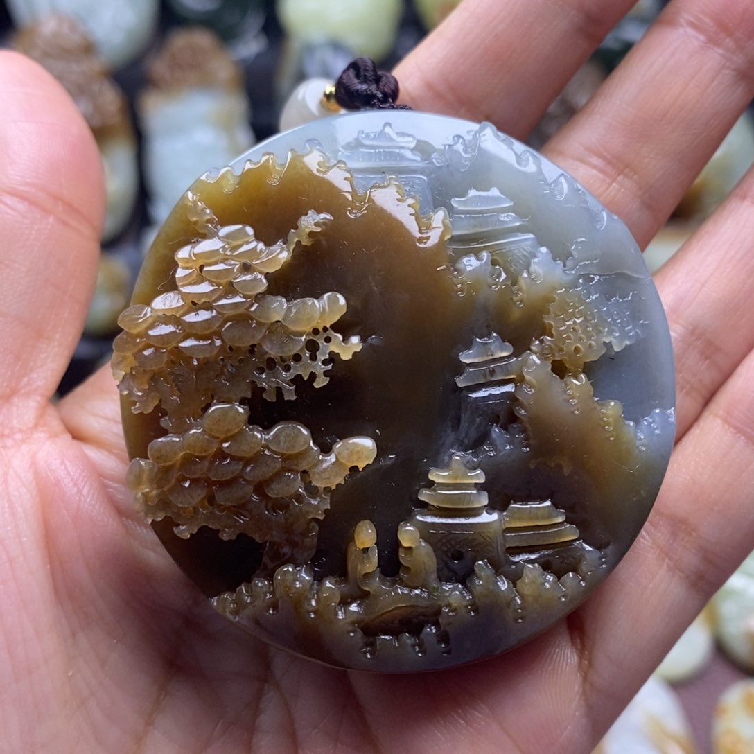 吊坠(不含链)未镶嵌和田玉（糖玉）