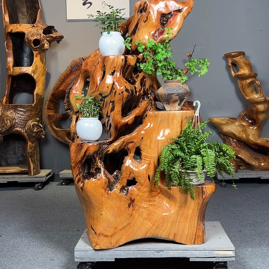 香樟木整体造型花架
