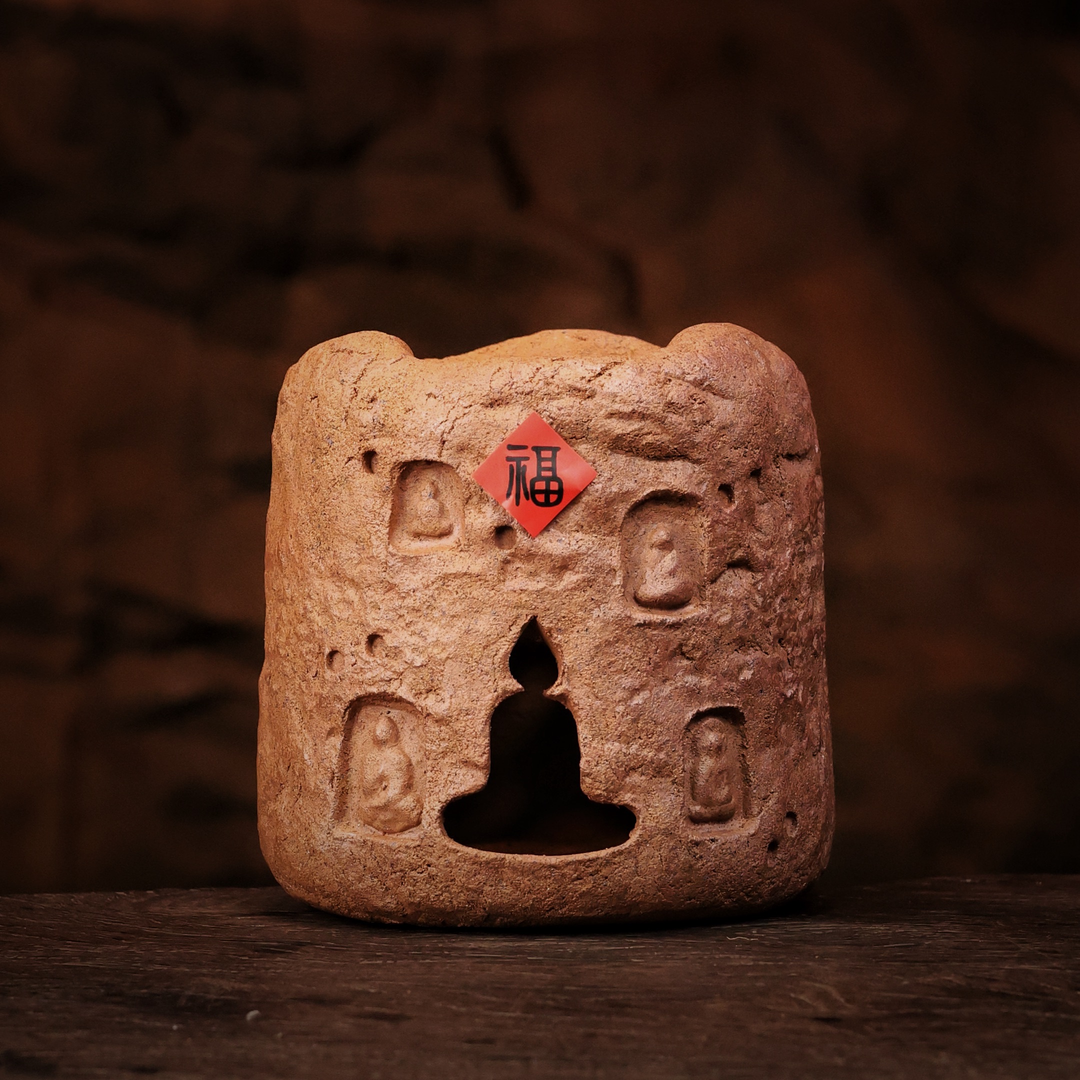 【喜器】 大石窟风炉煮茶炉炭火炉直径15cm高度17cm本0216）