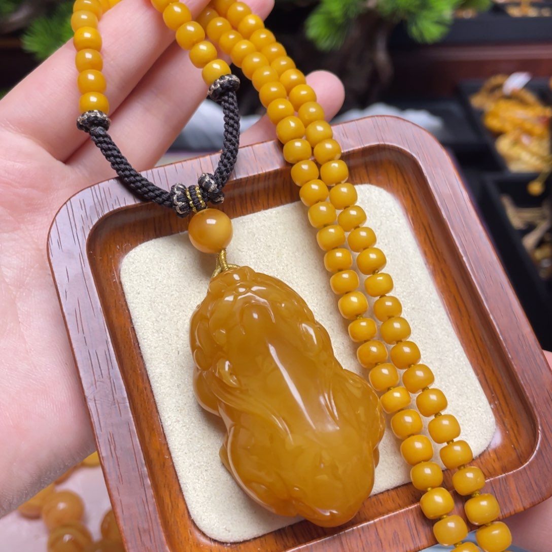 蜜蜡颈饰未镶嵌项链