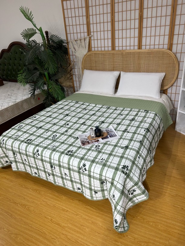 WM自然呼吸有氧水洗棉单人床盖150*200微瑕～T300