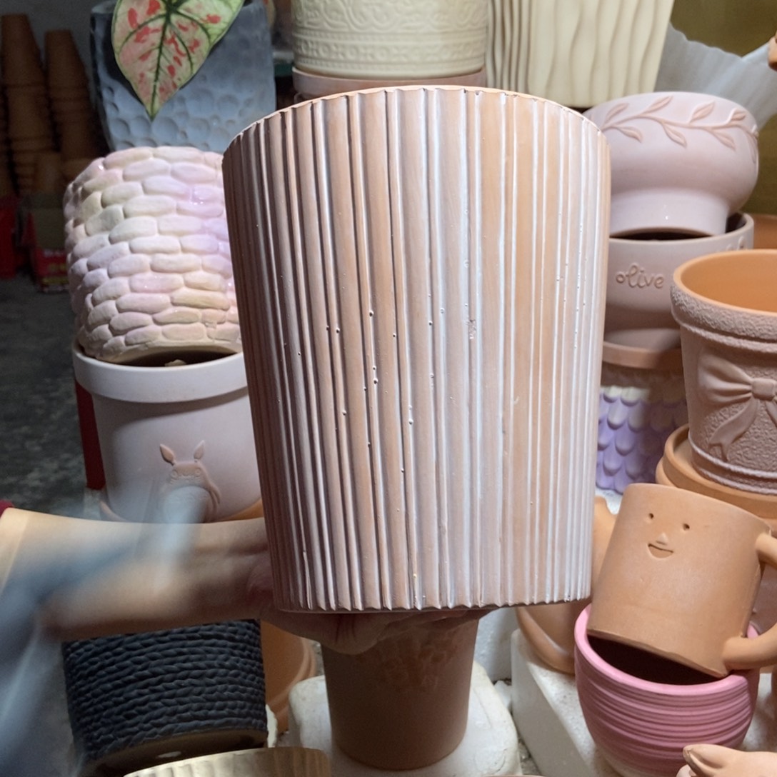 20×22复古直纹盆1个