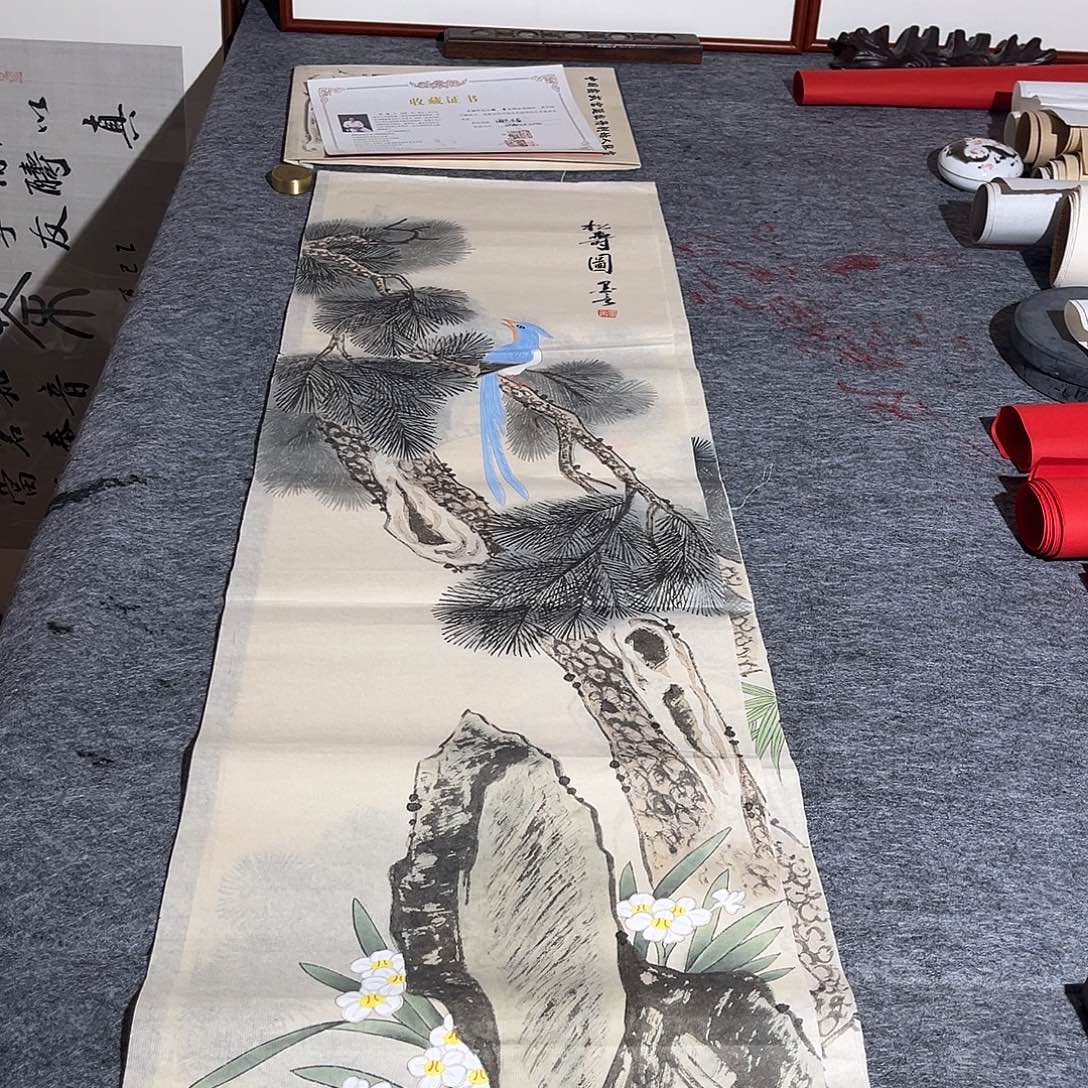 国画松寿图松寿图