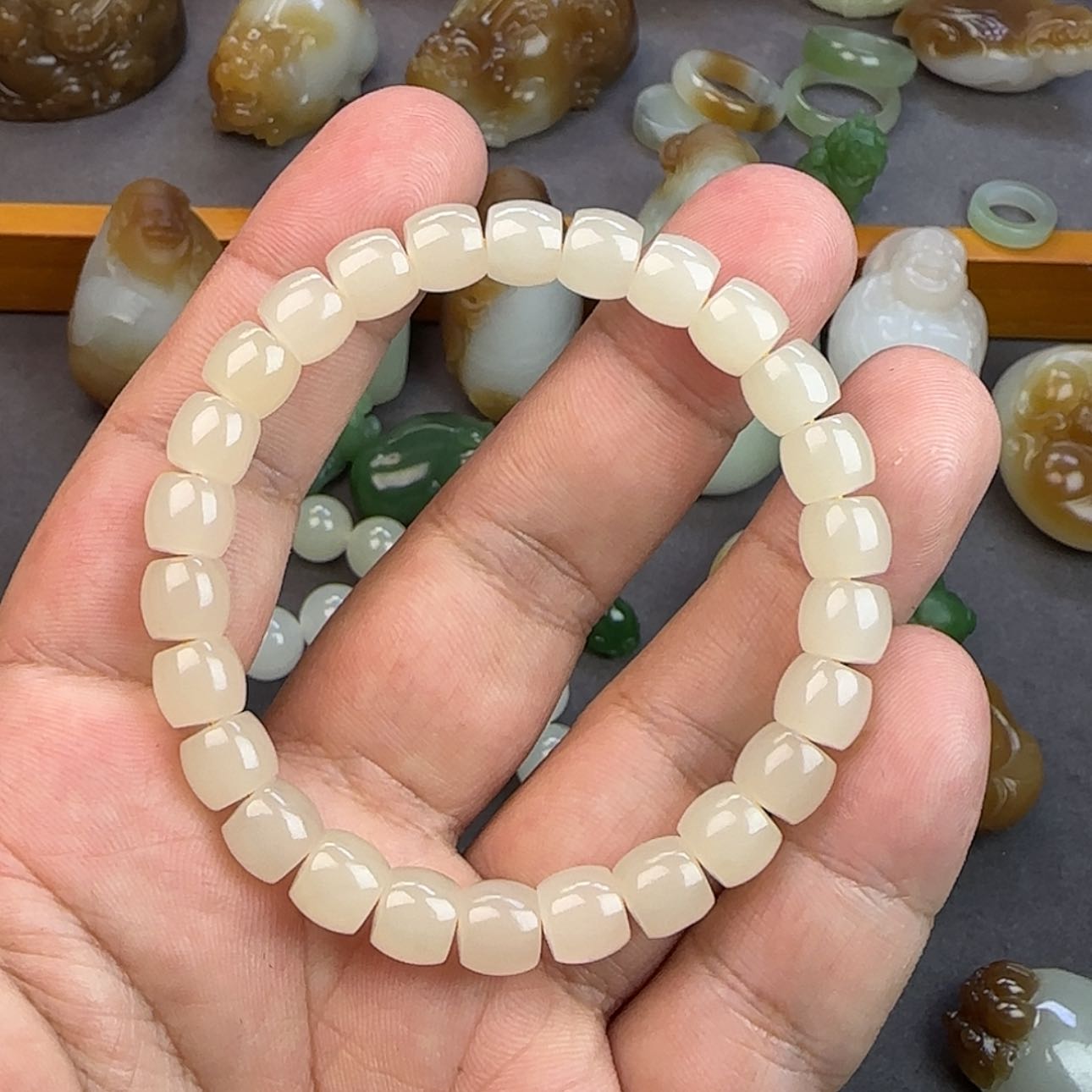 【闪购商品】和田玉手链未镶嵌叶**希