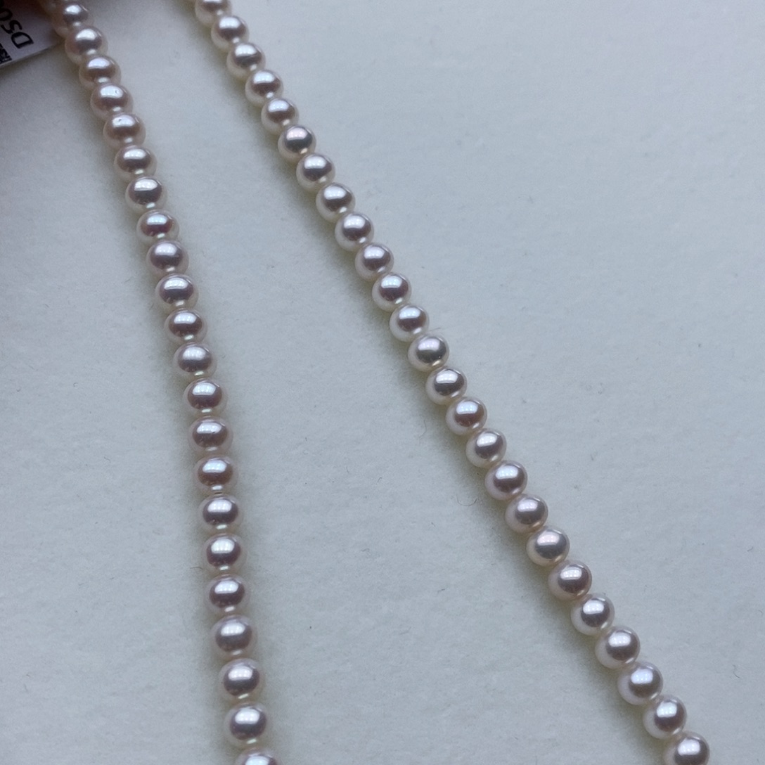 淡水珍珠颈饰银S925镶嵌➕5.6极光天女粉