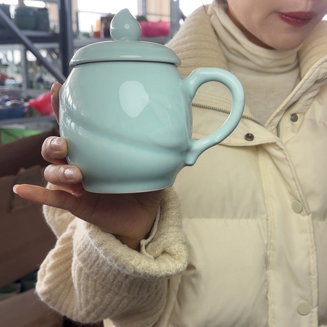 龙泉云间青瓷小米茶器