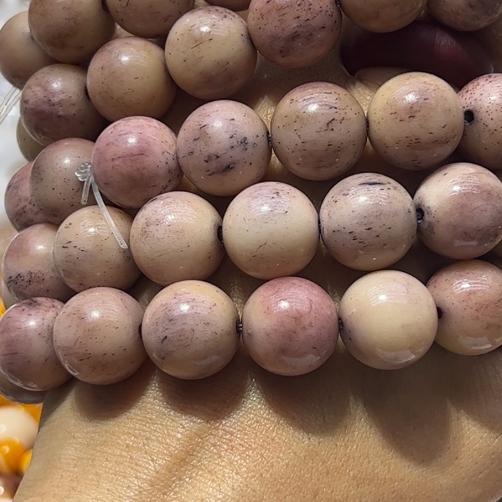 大果紫檀（缅甸花梨）1.6孟白师傅紫罗兰圆珠手串