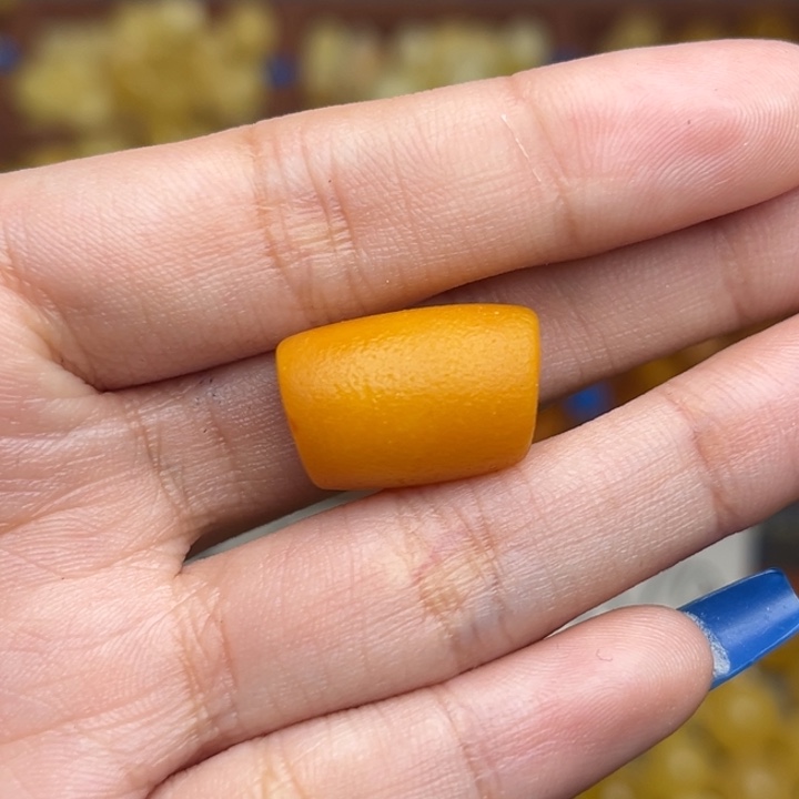落***悔蜜蜡未镶嵌珠宝奇石天然蜜蜡马蹄珠微微微瑕