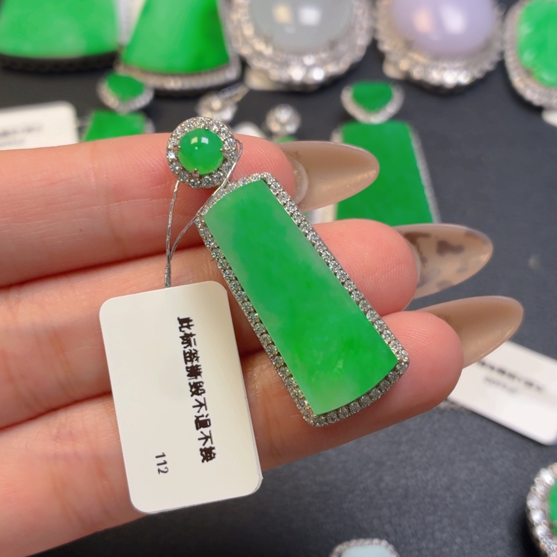 翡翠银S925镶嵌颈饰