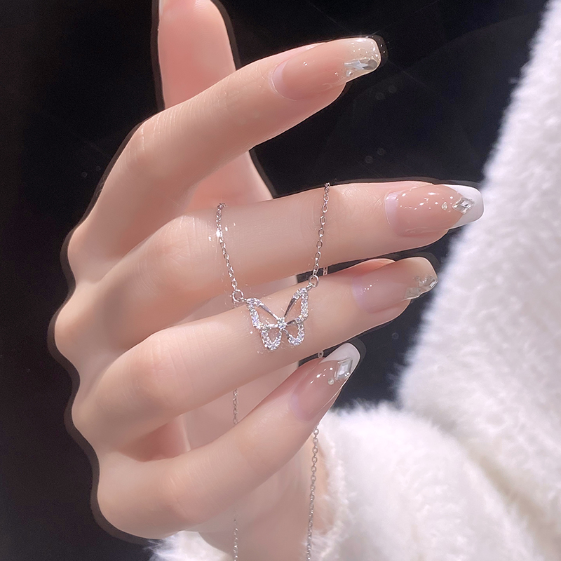 白昼集 坠链均925银合成锆石 蝴蝶项链/小众设计不掉色2025新款女