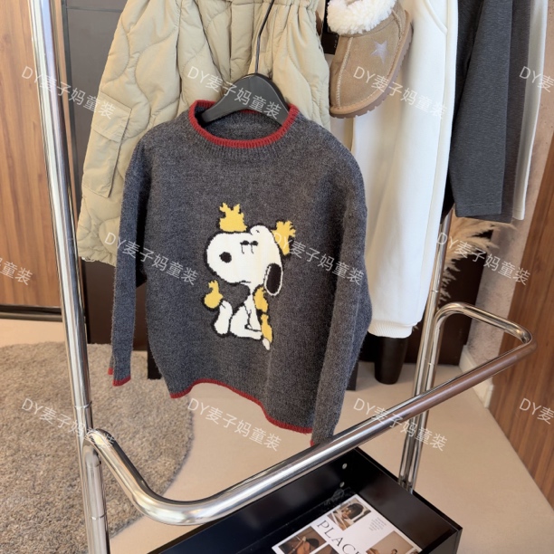 现货MZ.儿童冬季中性卡通休闲百搭圆领套头毛衣针织T749