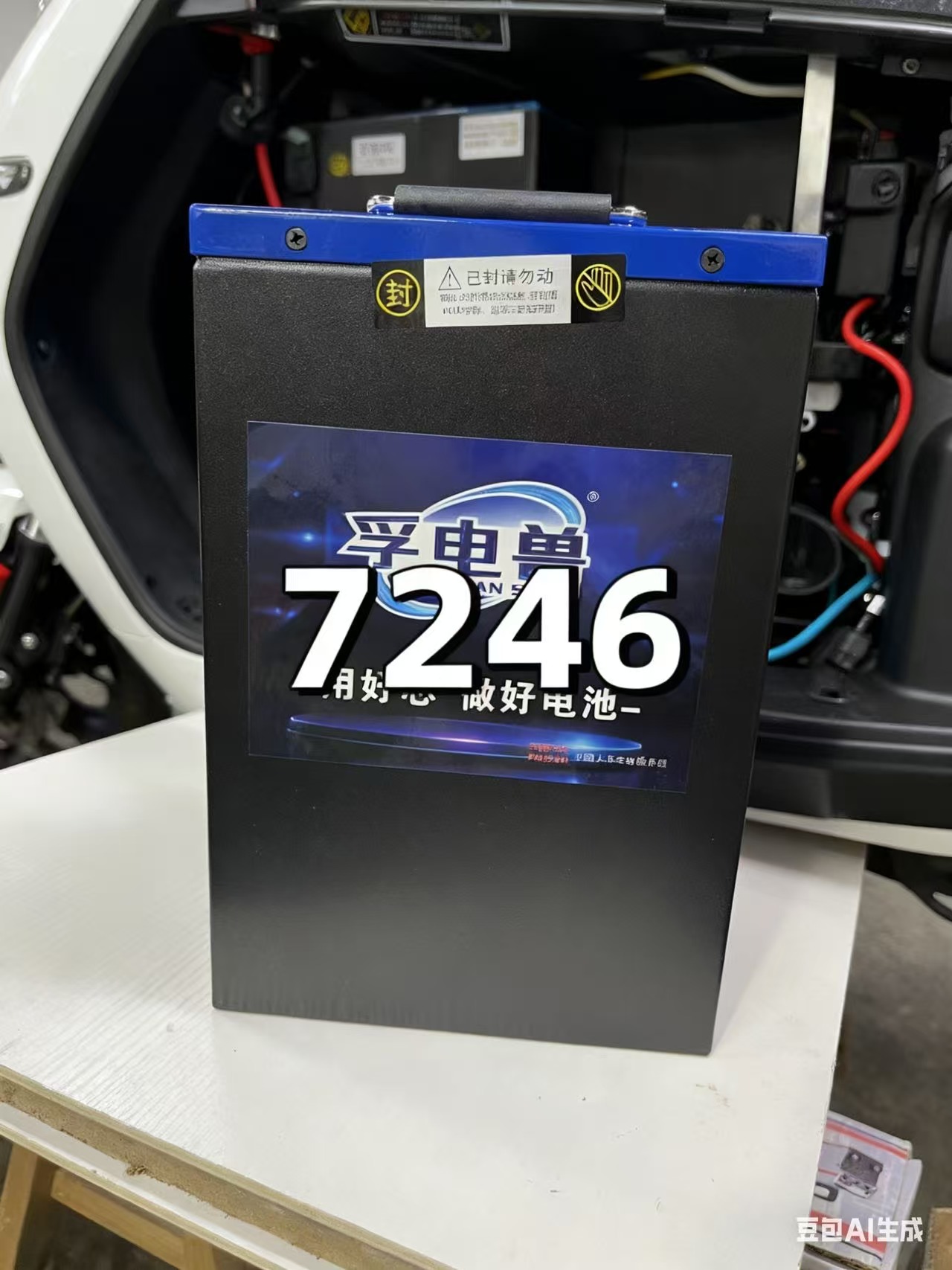 蓝色孚电兽7246磷酸铁锂电动车电池