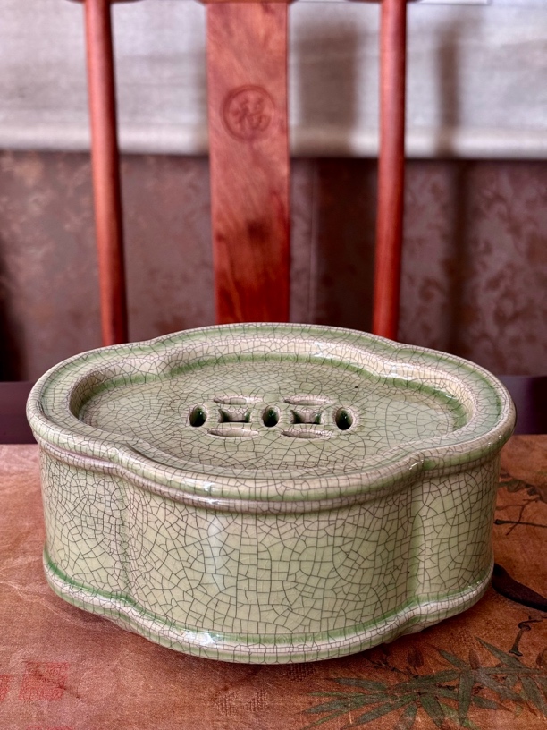 漳州窑绿釉茶盘海棠壶承单丛茶壶干泡台工夫茶具
