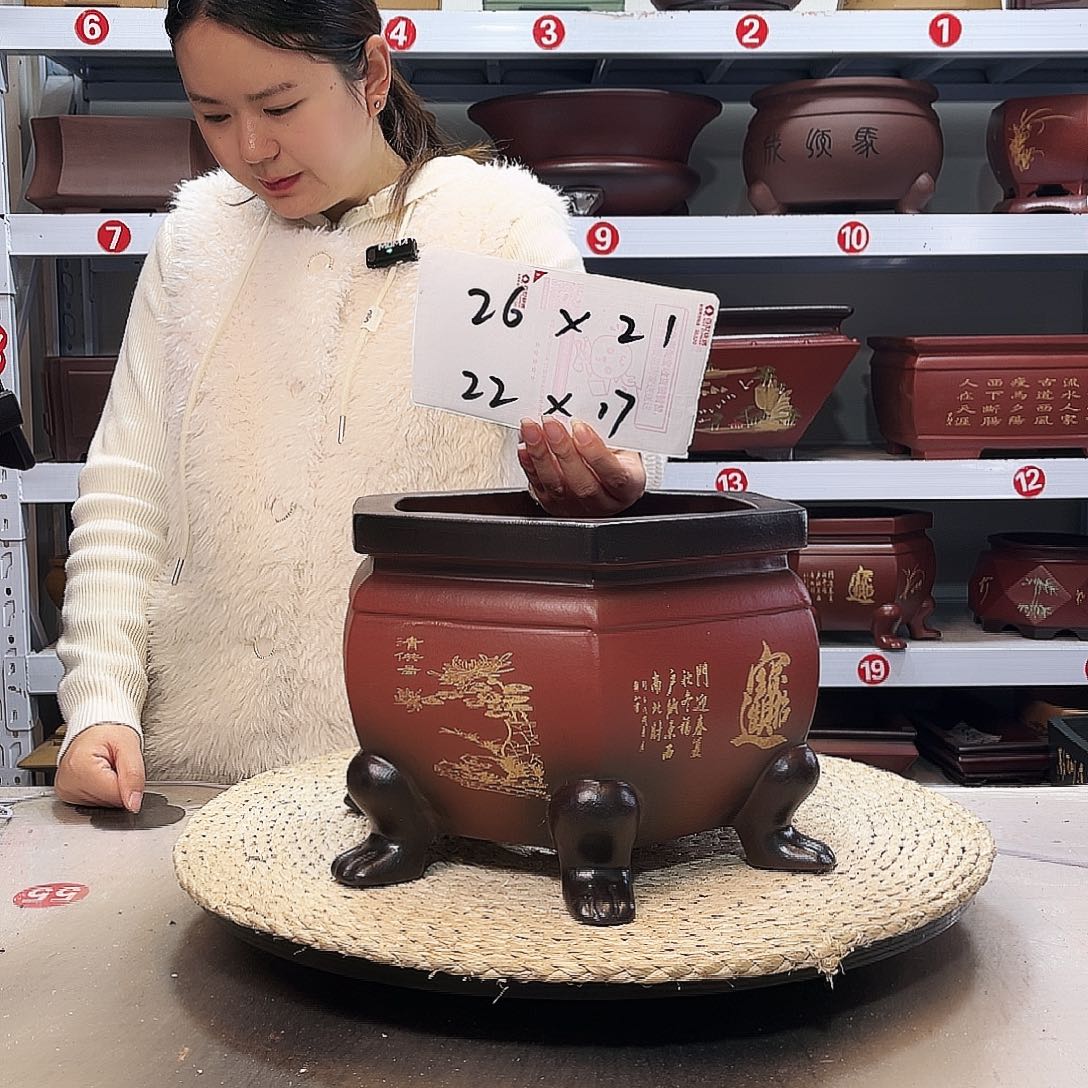 紫砂花盆紫砂花盆