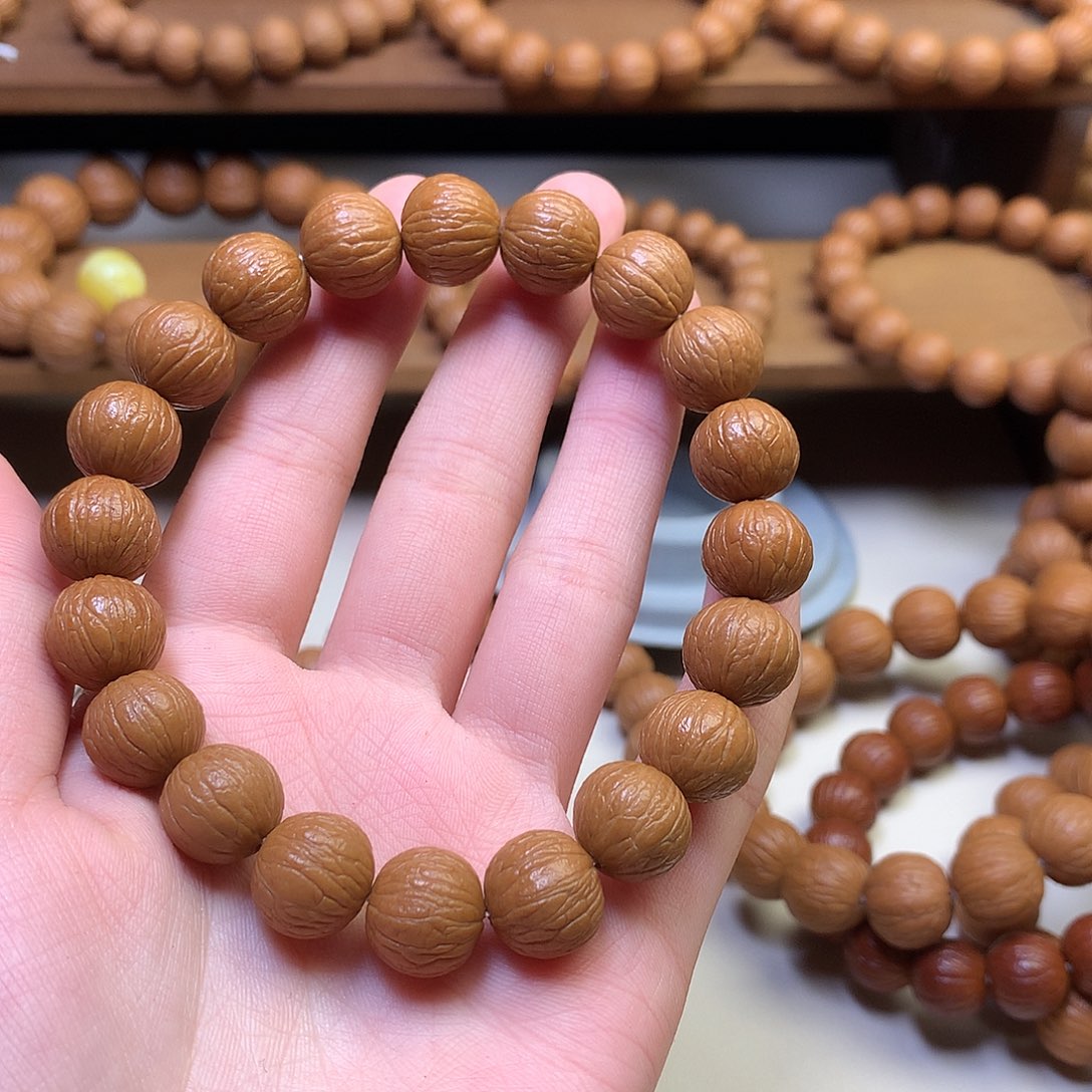 渔***鱼手串猴头核桃13凤羽全品手串