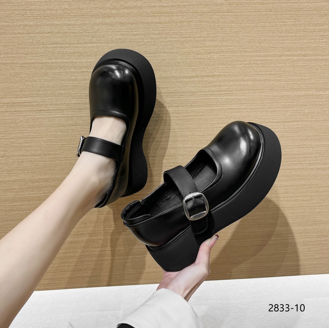 【俏72833-10】时尚百搭厚底玛丽珍