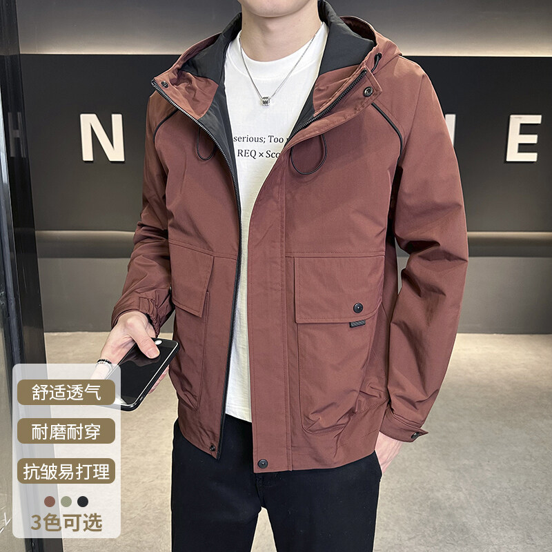 TUCANO/啄木鳥春秋时尚户外冲锋衣潮流休闲宽松工装连帽夹克外套