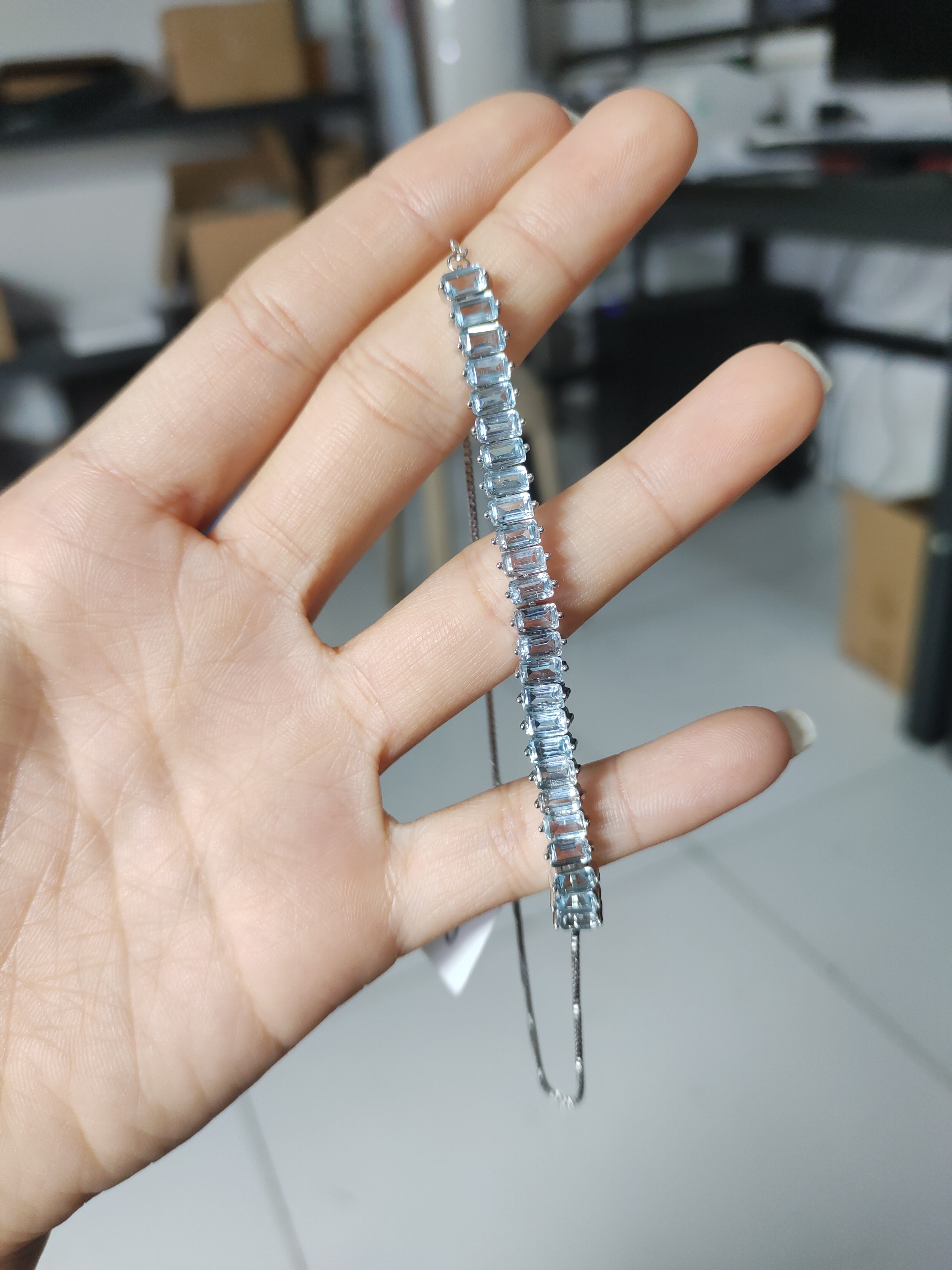 ［如一珠宝］海蓝宝手链