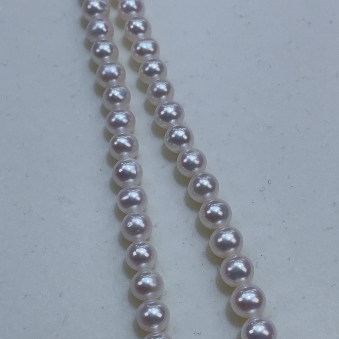 淡水珍珠颈饰银S925镶嵌6-7m炫彩极光勿拍！