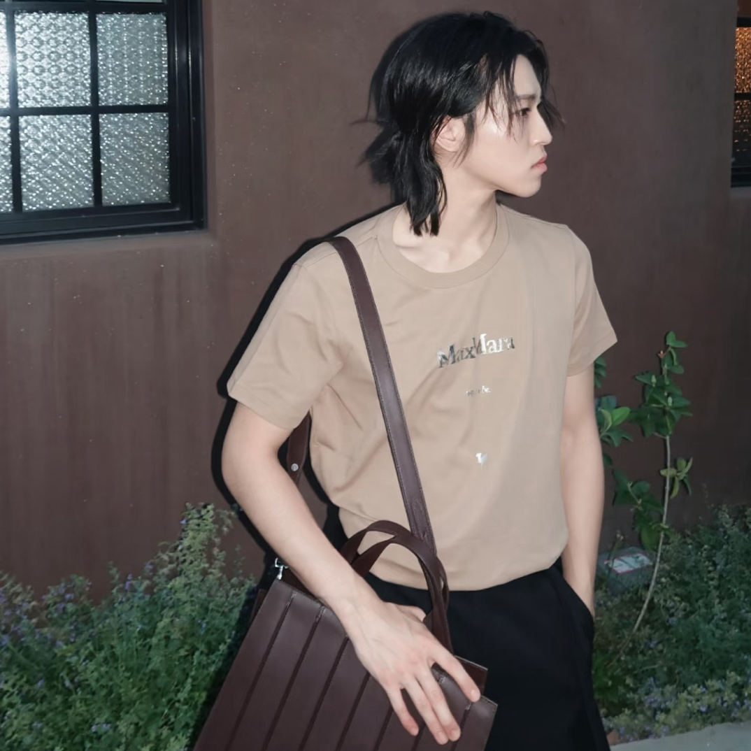 未使用 MaxMara Quieto 25年春夏女士圆领T恤纯棉舒适百搭休闲