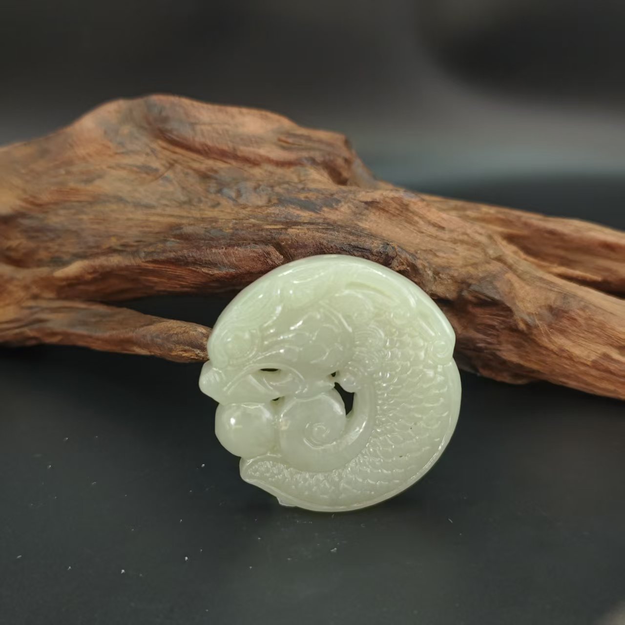 Z和田玉鱼化龙吊坠1440