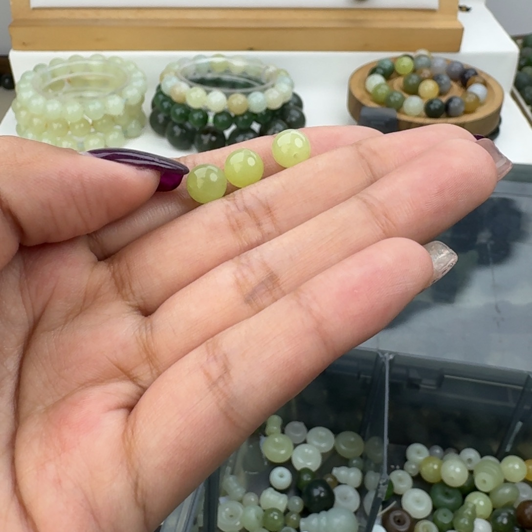 ****.和田玉未镶嵌珠宝半成品和田玉单珠8-3