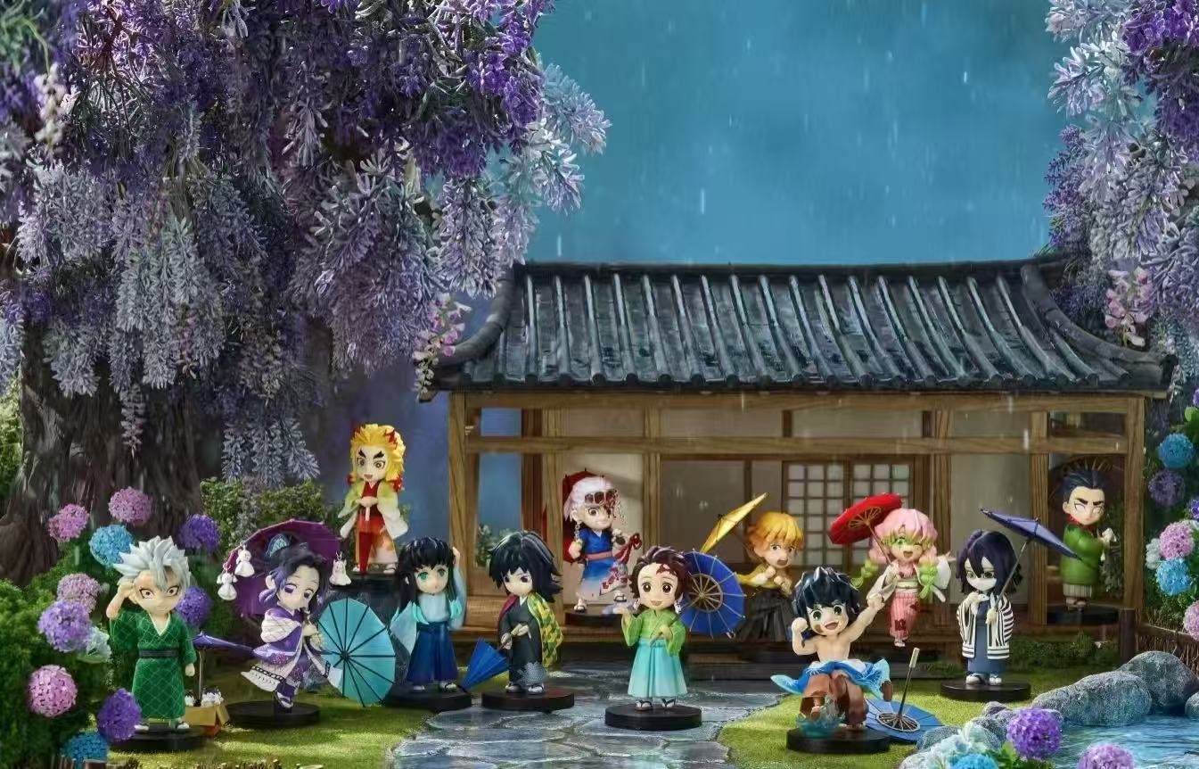 【鬼灭之刃 】梅雨系列 快闪 Q版手办盲盒  沪谷默认初瑕（盲盒代拆）