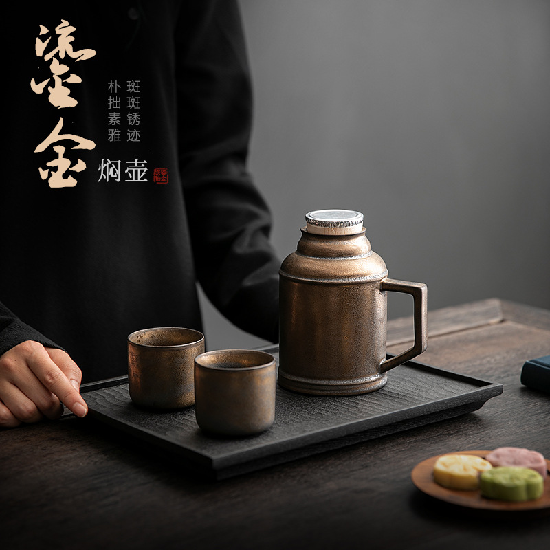 【青园】中式焖茶壶办公室带盖马克杯家用陶瓷小暖壶大容量泡茶壶茶