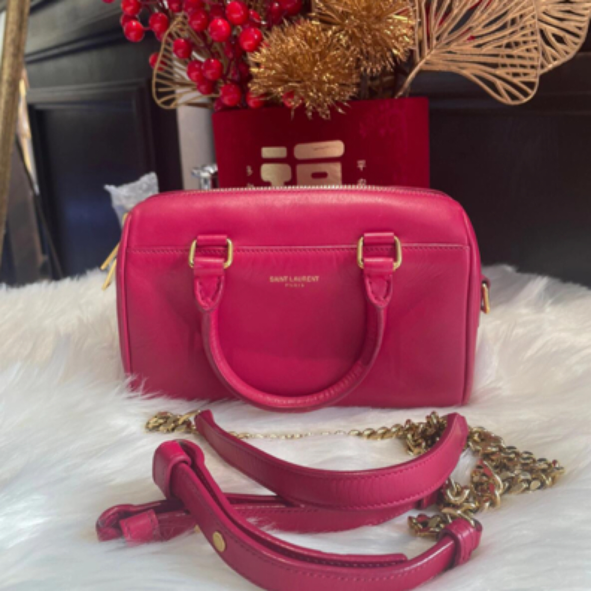 95新 YSL/圣罗兰 圣罗兰波士顿单肩包93新