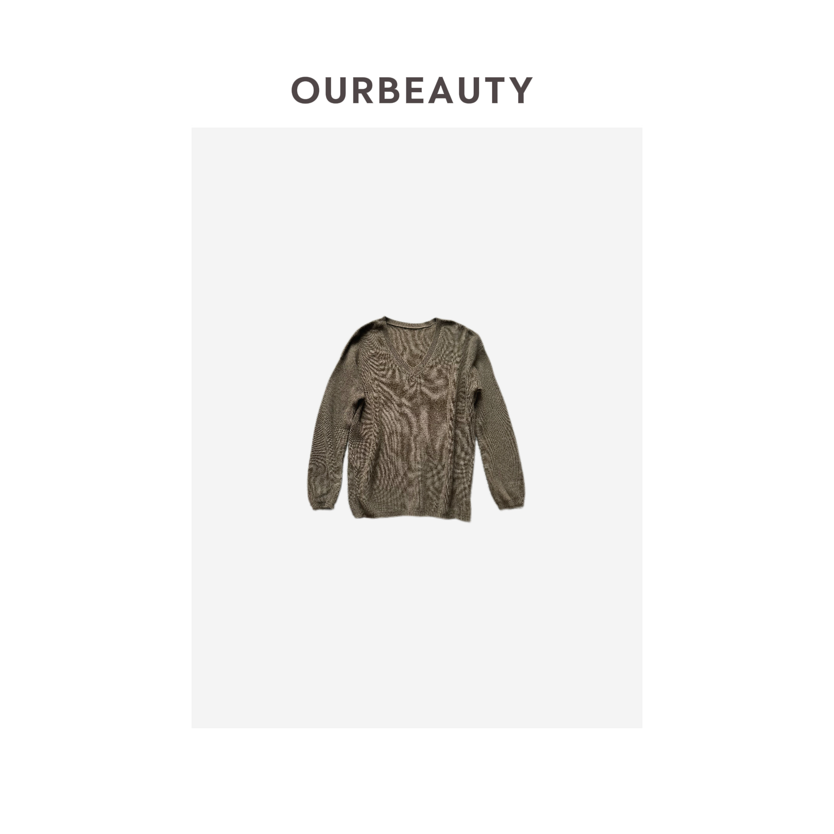 【OURBEAUTY】复古休闲百搭V领套头衫