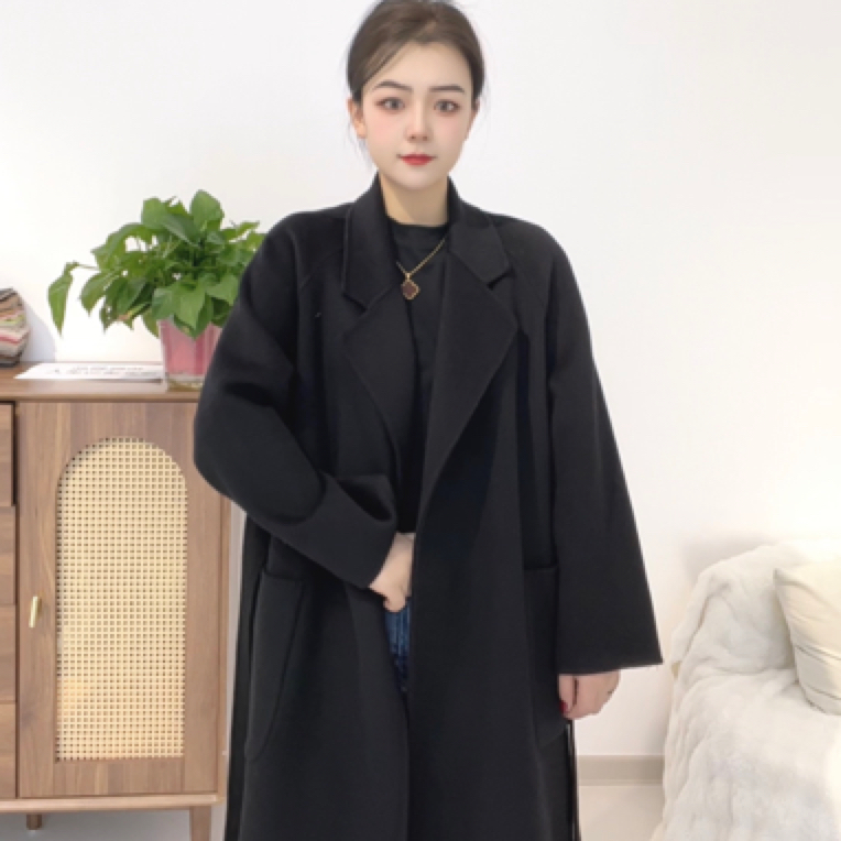 （9508）鄂市产地 西装领竖插大口袋 经典浴袍长款