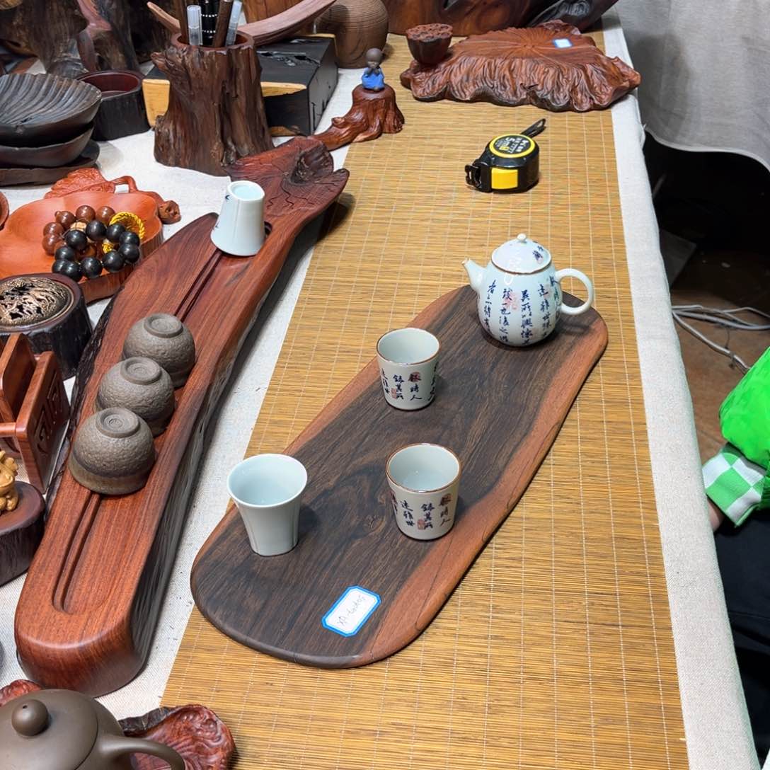 大叶紫檀干泡茶盘