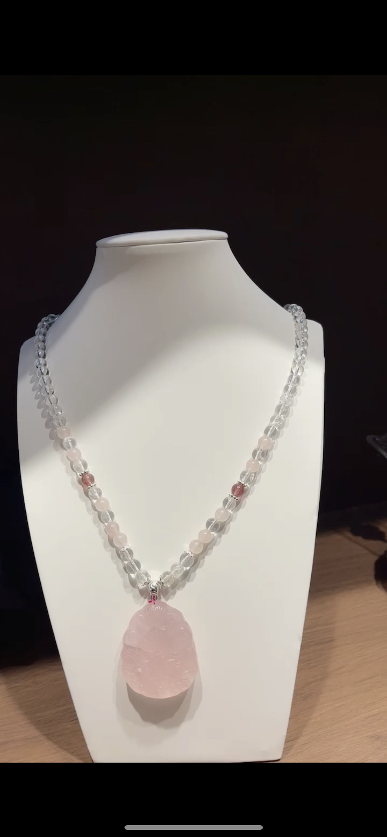 合金项链 项链狐狸白色粉色