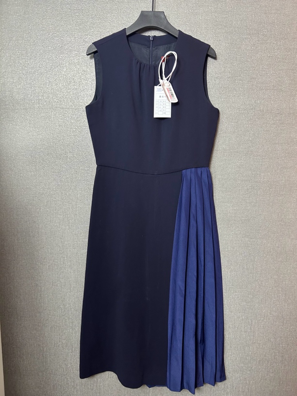 95新 MaxMara maxmara藏蓝色无袖连衣裙95新