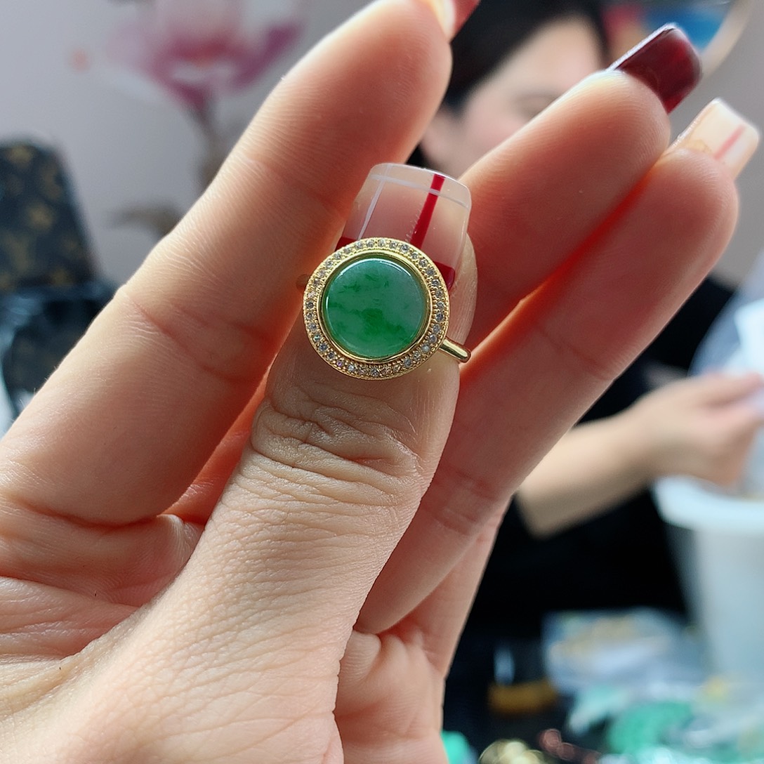 【闪购商品】翡翠戒指银S925镶嵌，