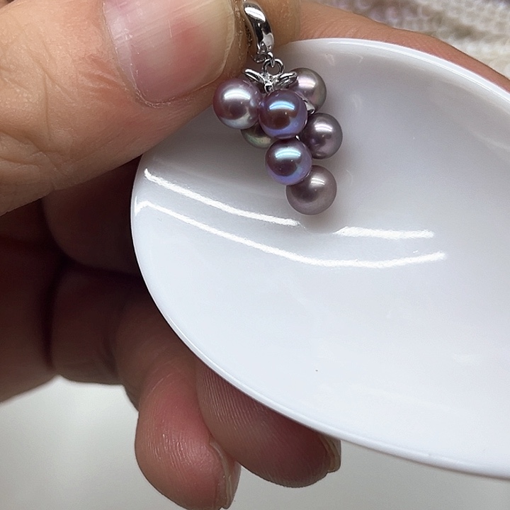 淡水珍珠银S925镶嵌颈饰