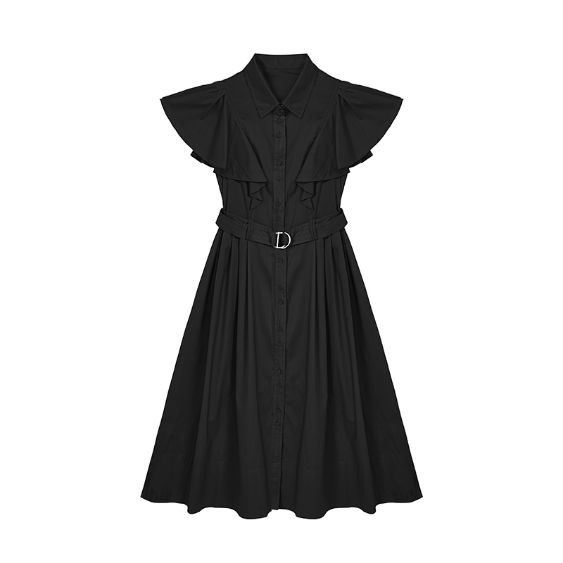 【籽言专属】甜美荷叶袖连衣裙N2028