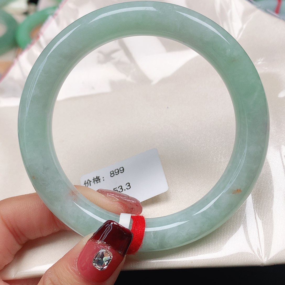 翡翠手镯（圆镯）未镶嵌天然翡翠手镯54