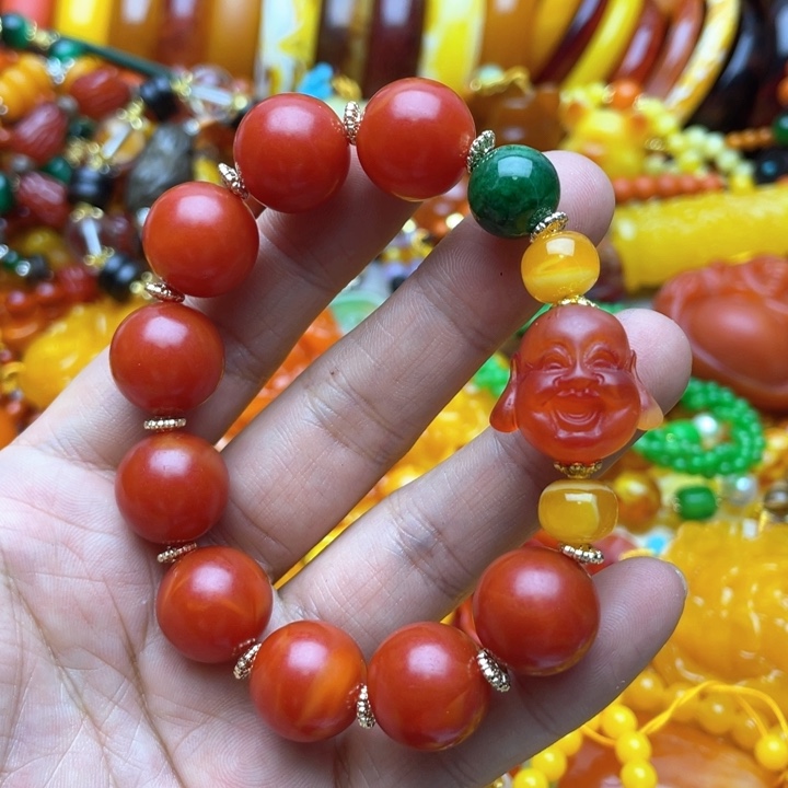 树脂制品76号红色手串