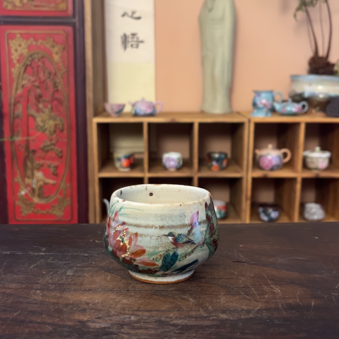 柴烧纯手工手绘陶瓷