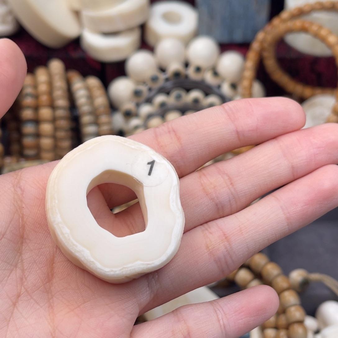 正***道猛犸象牙手串/手链/手镯17克独