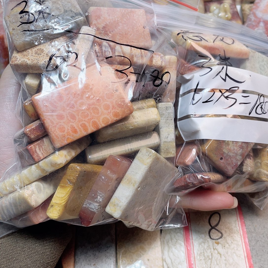 恶***龙硅化珊瑚（珊瑚玉）合金颈饰