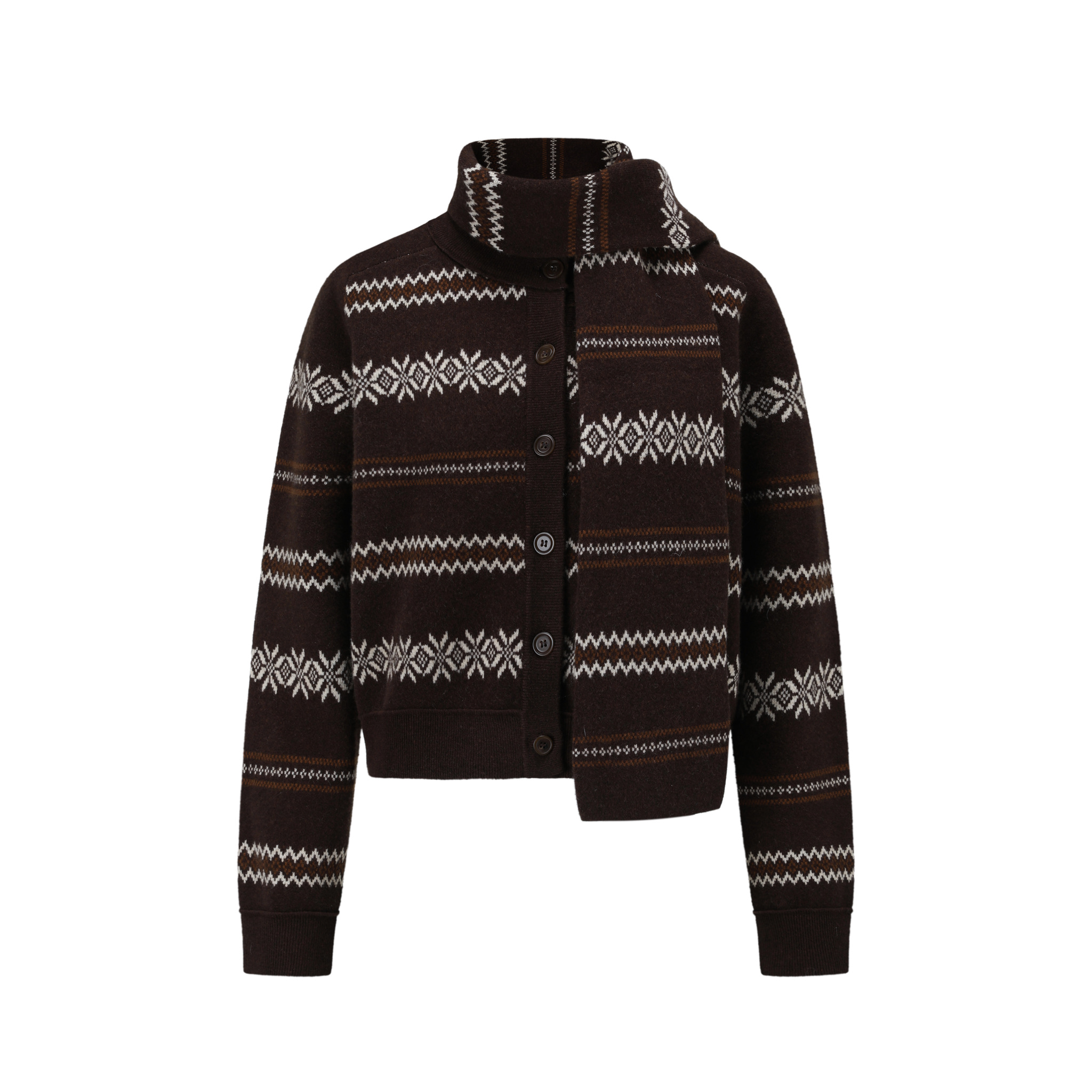  X‘mas Star Cardigan 圣诞星110支羊毛山羊绒暖绒围巾一体开衫