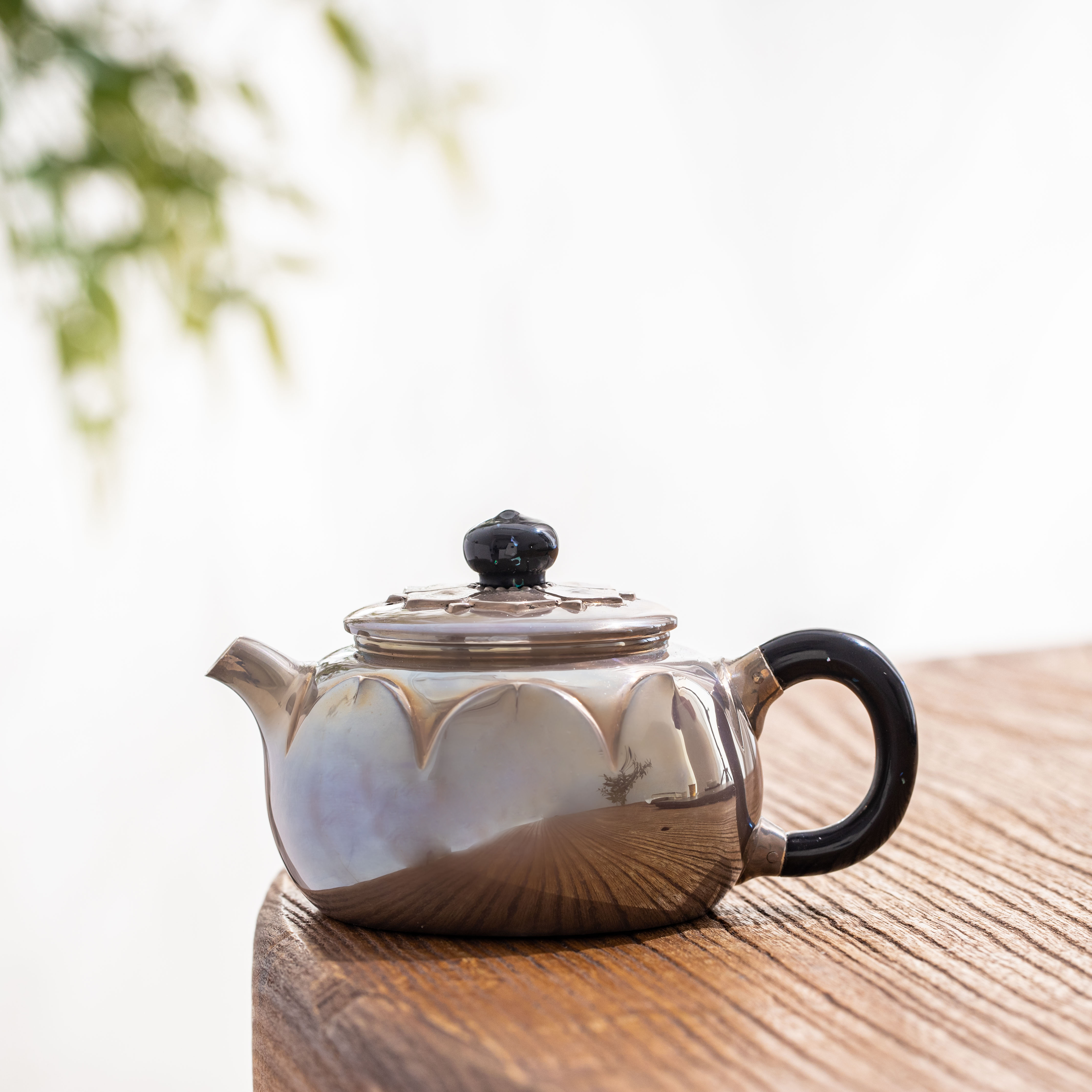 蜂鸟工坊 茶家 纯手工紫皮莲叶漆把茶壶泡茶壶小壶 CJZPA1106