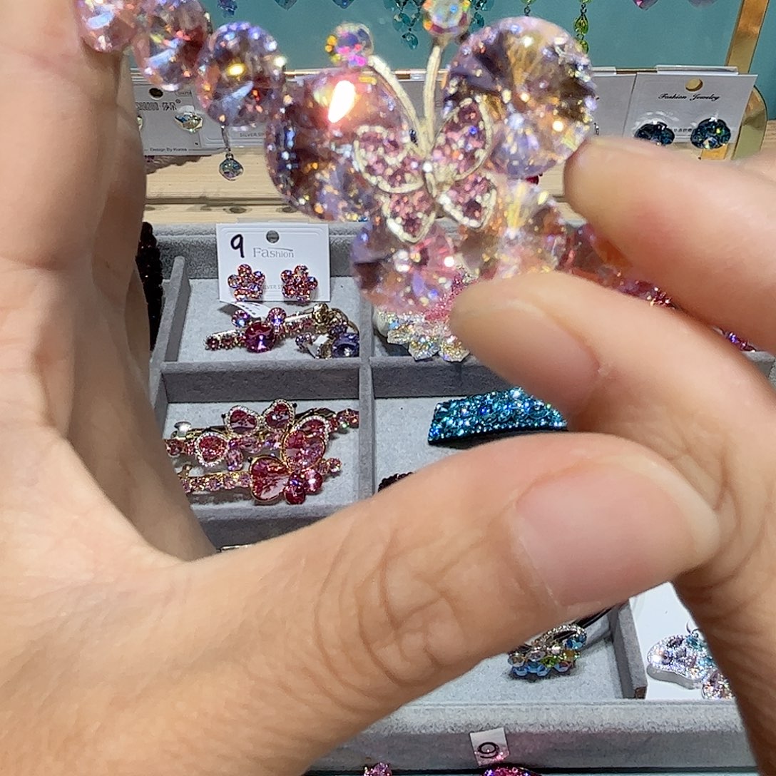 布艺铁合金耳钉钉