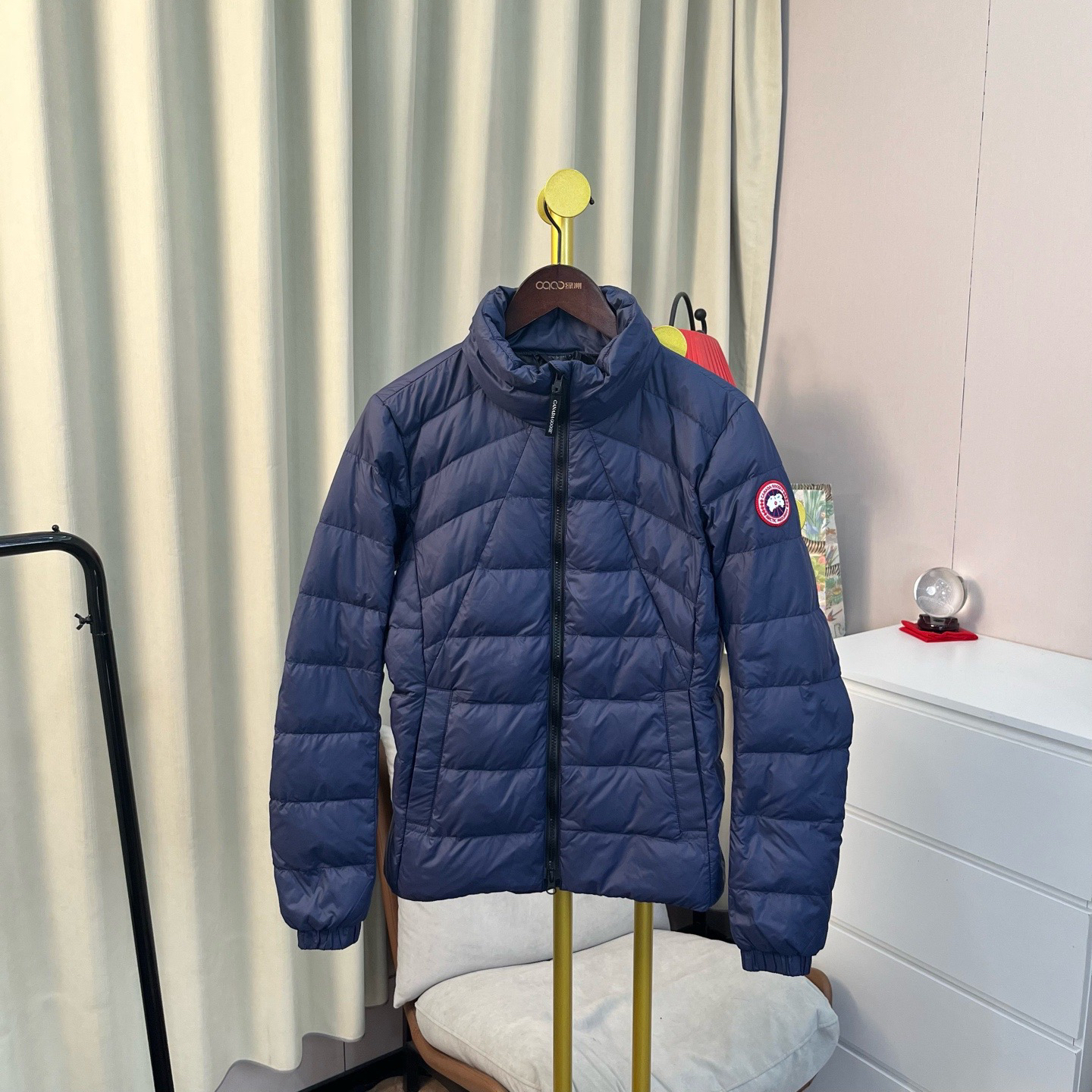 99新 CANADA GOOSE 蓝色袖标羽绒服 M码 