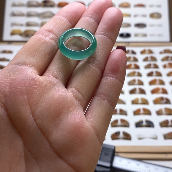 玛瑙/玉髓戒指未镶嵌圈口16